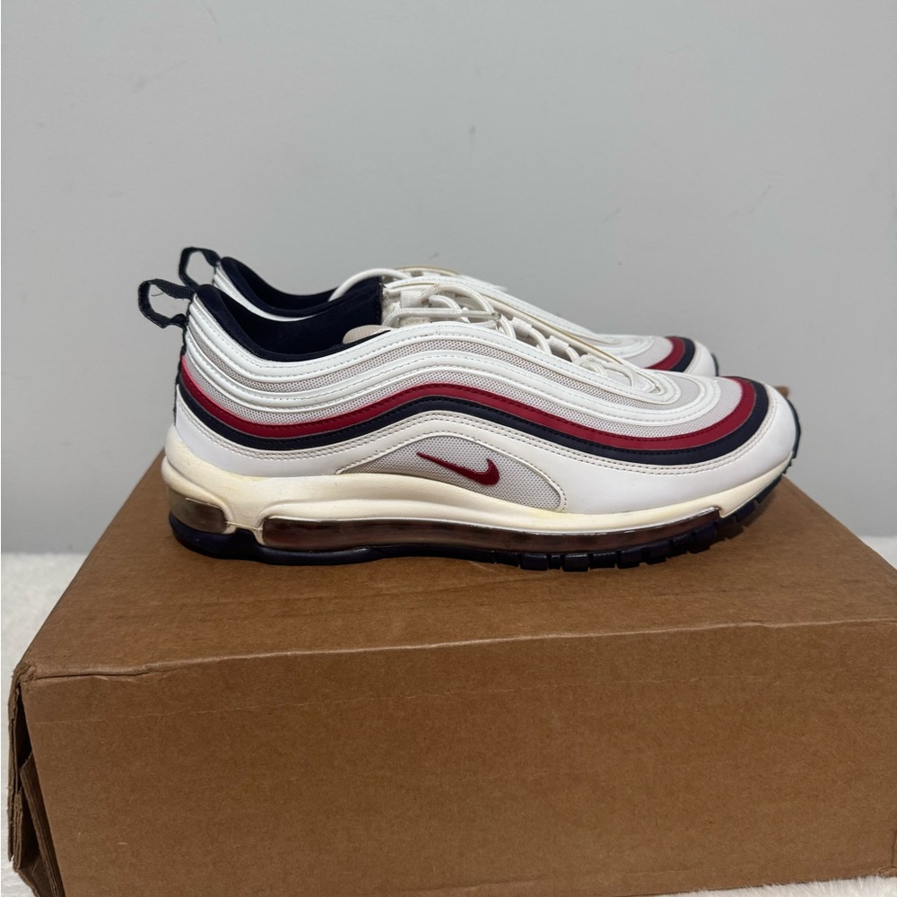 Nike Air Max 97 Cream and Red Sneakers